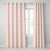 Delicate Red Poppy Watercolor Floral Pattern Soft Botanical Seamless Design  Readymade Eyelet Ring Top Thermal 100% Blackout Curtains