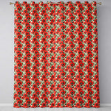 Vintage Poppy Floral Pattern Bold Red Flowers Botanical Seamless Design  Readymade Eyelet Ring Top Thermal 100% Blackout Curtains