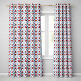 William Morris Style Poppy Floral Pattern Vintage Botanical Seamless Design  Readymade Eyelet Ring Top Thermal 100% Blackout Curtains
