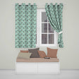 Watercolor Puffin Meadow Pattern Soft Wildflower Landscape Seamless Design  Readymade Eyelet Ring Top Thermal 100% Blackout Curtains