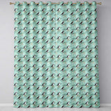 Watercolor Puffin Meadow Pattern Soft Wildflower Landscape Seamless Design  Readymade Eyelet Ring Top Thermal 100% Blackout Curtains