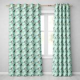 Watercolor Puffin Meadow Pattern Soft Wildflower Landscape Seamless Design  Readymade Eyelet Ring Top Thermal 100% Blackout Curtains