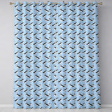 Minimal Puffin Bird Pattern Clean Blue Background Seamless Design  Readymade Eyelet Ring Top Thermal 100% Blackout Curtains