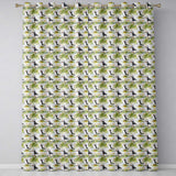 Watercolor Puffin Birds in Floral Meadow Garden Seamless Pattern  Readymade Eyelet Ring Top Thermal 100% Blackout Curtains