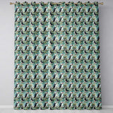 Soft Painterly Puffin Birds with Daisy Field Seamless Pattern  Readymade Eyelet Ring Top Thermal 100% Blackout Curtains