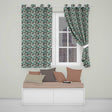Coastal Puffin Birds on Rocky Shore with Flowers Seamless Pattern  Readymade Eyelet Ring Top Thermal 100% Blackout Curtains