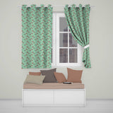 Popcorn Buckets and Kernels on Teal Polka Dot Background Seamless Pattern  Readymade Eyelet Ring Top Thermal 100% Blackout Curtains
