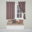 Classic Red Blue Damask Ornamental Seamless Pattern  Readymade Eyelet Ring Top Thermal 100% Blackout Curtains