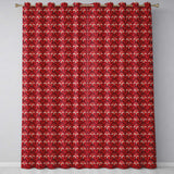 Bold Red Black Art Deco Damask Pattern Seamless Pattern  Readymade Eyelet Ring Top Thermal 100% Blackout Curtains