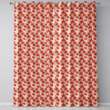 Grunge Red Floral Splash Abstract Seamless Pattern  Readymade Eyelet Ring Top Thermal 100% Blackout Curtains