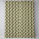 Fresh Coconut and Tropical Leaves with Flowers on Light Green Background  Readymade Eyelet Ring Top Thermal 100% Blackout Curtains