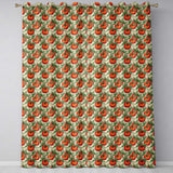 Vintage Red Tomatoes on Vine with Green Leaves Cream Background Seamless  Readymade Eyelet Ring Top Thermal 100% Blackout Curtains