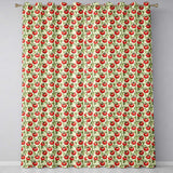 Classic Red Tomatoes with Leaves on Neutral Background Seamless Pattern  Readymade Eyelet Ring Top Thermal 100% Blackout Curtains