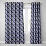 Purple Black Raven Bird with Autumn Leaves Seamless Pattern  Readymade Eyelet Ring Top Thermal 100% Blackout Curtains