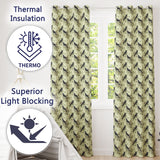 Vintage Raven and Floral Grunge Seamless Pattern in Neutral Tones  Readymade Eyelet Ring Top Thermal 100% Blackout Curtains