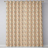 Vintage Toile Style Women Garden Scene Seamless Pattern  Readymade Eyelet Ring Top Thermal 100% Blackout Curtains