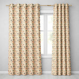 Vintage Toile Style Women Garden Scene Seamless Pattern  Readymade Eyelet Ring Top Thermal 100% Blackout Curtains