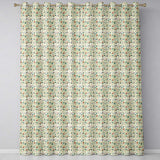 Scandinavian Folk Art Floral and Character Seamless Pattern Nordic Style  Readymade Eyelet Ring Top Thermal 100% Blackout Curtains