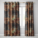Abstract Rust Texture Grunge Metallic Seamless Pattern Industrial Art  Readymade Eyelet Ring Top Thermal 100% Blackout Curtains