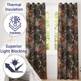 Dark Grunge Rust Texture with Splatter Seamless Pattern Industrial Art  Readymade Eyelet Ring Top Thermal 100% Blackout Curtains