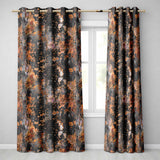 Dark Grunge Rust Texture with Splatter Seamless Pattern Industrial Art  Readymade Eyelet Ring Top Thermal 100% Blackout Curtains
