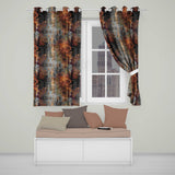 Burnt Metal Rust Texture Seamless Pattern Dark Abstract Grunge Style  Readymade Eyelet Ring Top Thermal 100% Blackout Curtains