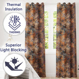 Abstract Rust and Oxidation Texture Seamless Pattern Metallic Grunge Art  Readymade Eyelet Ring Top Thermal 100% Blackout Curtains