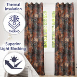 Burnt Orange Rust Abstract Texture Industrial Grunge Seamless Pattern  Readymade Eyelet Ring Top Thermal 100% Blackout Curtains
