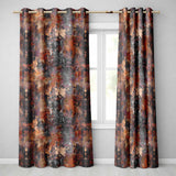 Burnt Orange Rust Abstract Texture Industrial Grunge Seamless Pattern  Readymade Eyelet Ring Top Thermal 100% Blackout Curtains