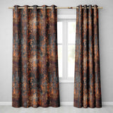 Rust and Gold Splatter Texture Dark Metallic Grunge Seamless Pattern  Readymade Eyelet Ring Top Thermal 100% Blackout Curtains