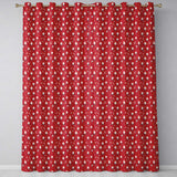 Classic Santa Snow Ornament Red Christmas   Traditional Festive Design  Readymade Eyelet Ring Top Thermal 100% Blackout Curtains