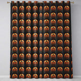 Classic Jack O Lantern Moonlit Leaves Halloween Seamless Pattern  Readymade Eyelet Ring Top Thermal 100% Blackout Curtains