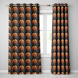Classic Jack O Lantern Moonlit Leaves Halloween Seamless Pattern  Readymade Eyelet Ring Top Thermal 100% Blackout Curtains