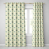 Elegant Seal Cameo Frames with Floral Vintage Beige Seamless Pattern  Readymade Eyelet Ring Top Thermal 100% Blackout Curtains