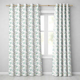 Cute Seal and Coral Watercolour Pastel Ocean Scene Seamless Pattern  Readymade Eyelet Ring Top Thermal 100% Blackout Curtains