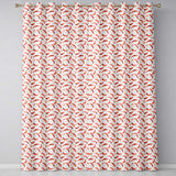 Minimal Coral Shrimp with Abstract Dots Seamless Pattern  Readymade Eyelet Ring Top Thermal 100% Blackout Curtains