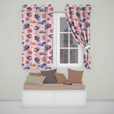 Underwater   with Scuba Divers Starfish and Whale on Soft Blush Pink Background  Readymade Eyelet Ring Top Thermal 100% Blackout Curtains