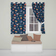 Underwater   with Scuba Divers    Starfish and Whale on Navy Blue Background  Readymade Eyelet Ring Top Thermal 100% Blackout Curtains