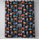 Underwater   with Scuba Divers  Starfish and Whale on Dark Charcoal Background  Readymade Eyelet Ring Top Thermal 100% Blackout Curtains