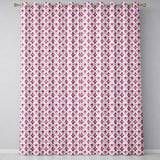 Watercolour Burgundy Damask Motif Repeat  on Light Background Elegant Style  Readymade Eyelet Ring Top Thermal 100% Blackout Curtains
