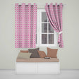 Bright Pink Floral Folk Art Pattern with Decorative Blossoms Seamless Design  Readymade Eyelet Ring Top Thermal 100% Blackout Curtains