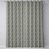 Elegant Geometric Heart Motif Pattern in Neutral Beige and Grey Seamless Design  Readymade Eyelet Ring Top Thermal 100% Blackout Curtains