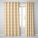 Warm Beige Moroccan Tile Pattern with Rustic Watercolor Texture Seamless Design  Readymade Eyelet Ring Top Thermal 100% Blackout Curtains