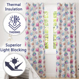Kawaii Jellyfish Starfish and Sea Creatures Pastel Beige Background   Readymade Eyelet Ring Top Thermal 100% Blackout Curtains