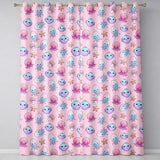 Jellyfish Starfish and Cute Sea Creatures Soft Blush Pink Background   Readymade Eyelet Ring Top Thermal 100% Blackout Curtains