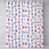 Kawaii Jellyfish Starfish and Sea Creatures Light Grey Background   Readymade Eyelet Ring Top Thermal 100% Blackout Curtains