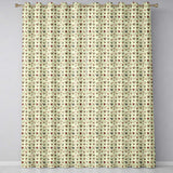 Elegant Vintage Hanging Heart and Floral Vine Seamless Pattern  Readymade Eyelet Ring Top Thermal 100% Blackout Curtains
