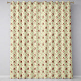 Adorable Teddy Bear with Rose Floral Seamless Pattern  Readymade Eyelet Ring Top Thermal 100% Blackout Curtains