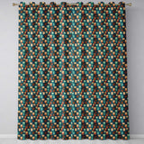 Cute Cartoon Multicolor Teddy Bears on Dark Background Seamless Pattern  Readymade Eyelet Ring Top Thermal 100% Blackout Curtains