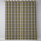 Ornate Buddha Faces with Detailed Pattern Seamless Design  Readymade Eyelet Ring Top Thermal 100% Blackout Curtains